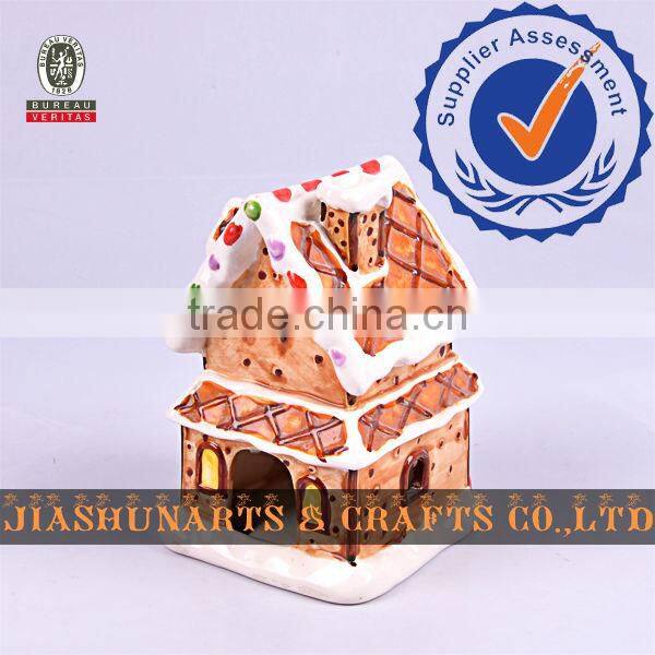 Christmas House Ceramics Decor Candlestick