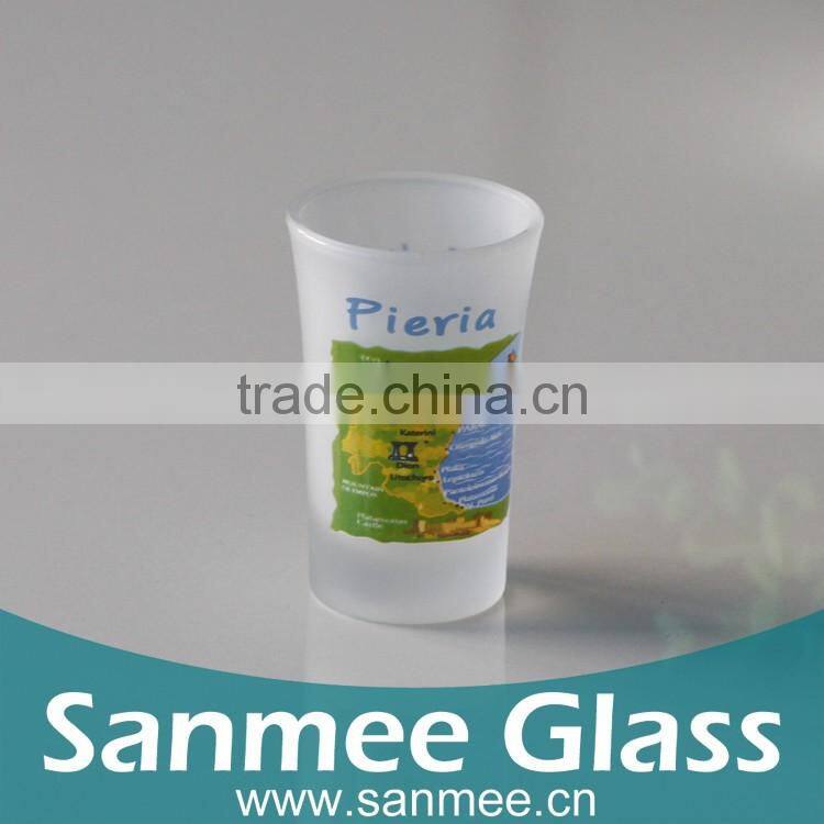 Frosted Personalized Decal Souvenir Mini Wine Shot Glass