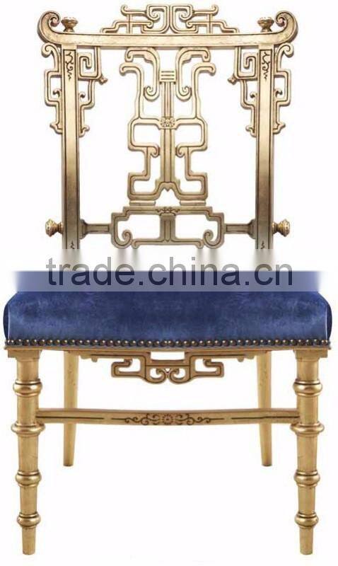 Classic Elegant Chinoiseries Painted English Style Solid Wood Dining Armchair with Beautiful Floral Fabric BF12-05274d