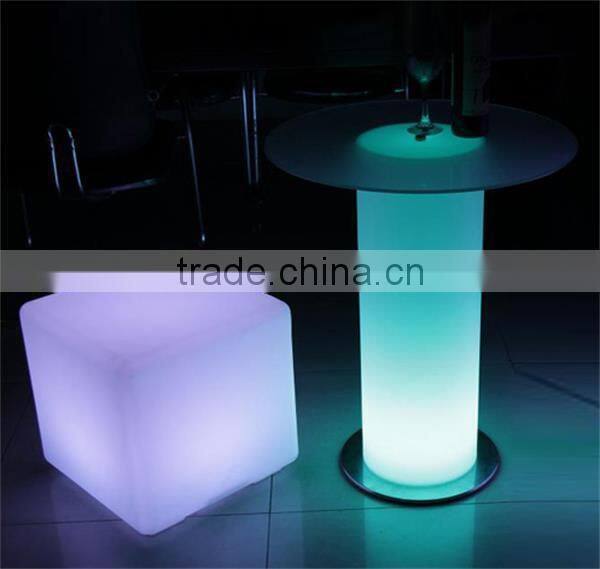 innovative led liquor table, bar drinking table with glass top