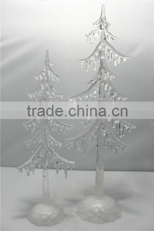 Acrylic ice Christmas tree with LED Light