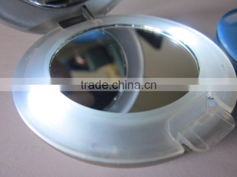 fashion desigm round double side led cosmetic mirror