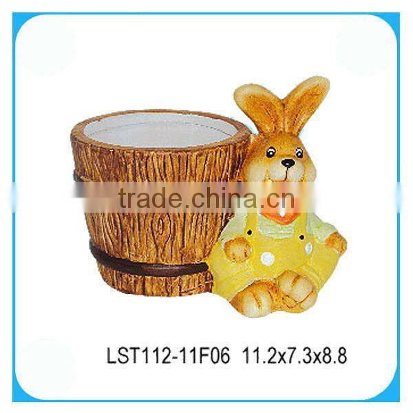 Hot sell easter bunny rabbit with flower pot