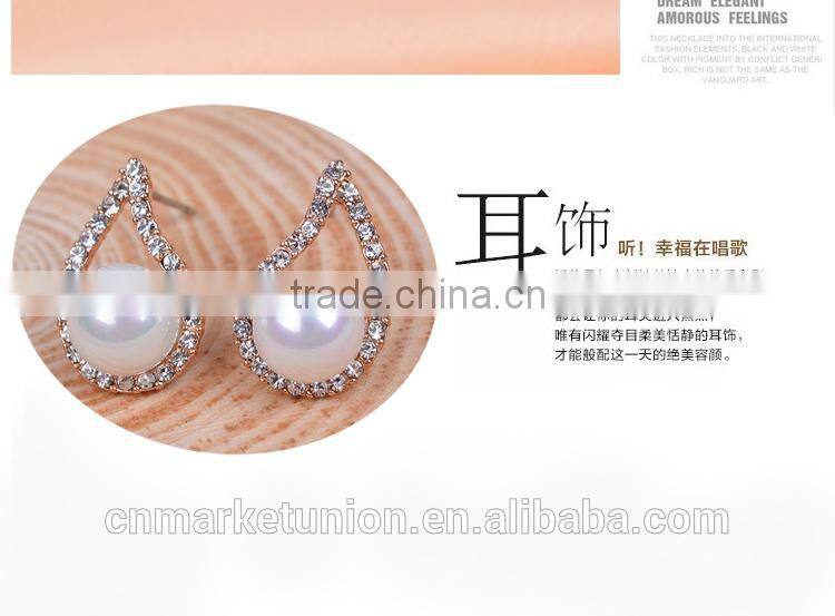 china factory earrings wholesale hot sale women charm pearl earring