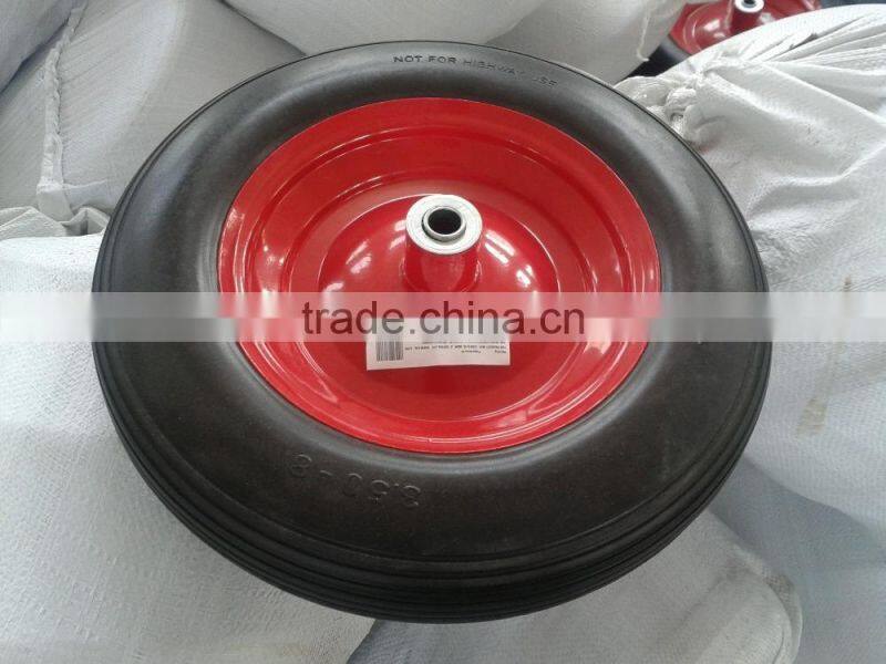 14inch 3.50-8 PU foam wheel with steel rim