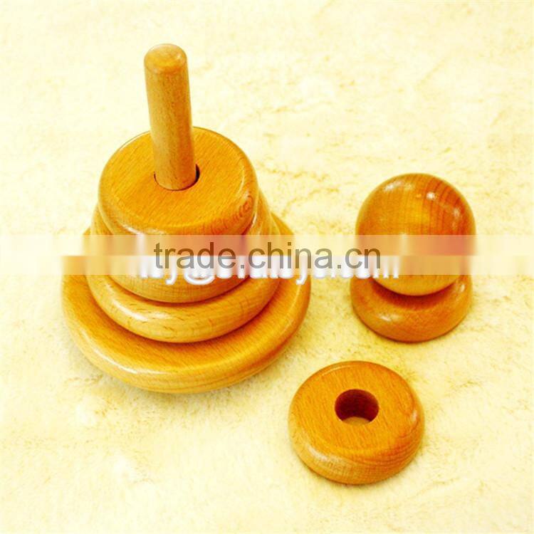 Creative educational baby stacking ring toys wooden block stacking games for kids W13D120