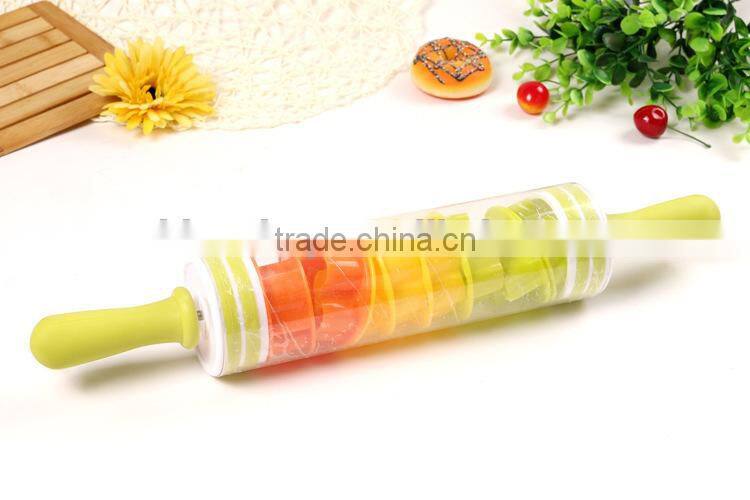 Plastic pastry bread hand rolling pin used dough roller kitchen mixing tools
