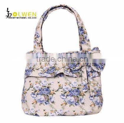 beautiful printed handbag for female with canvas
