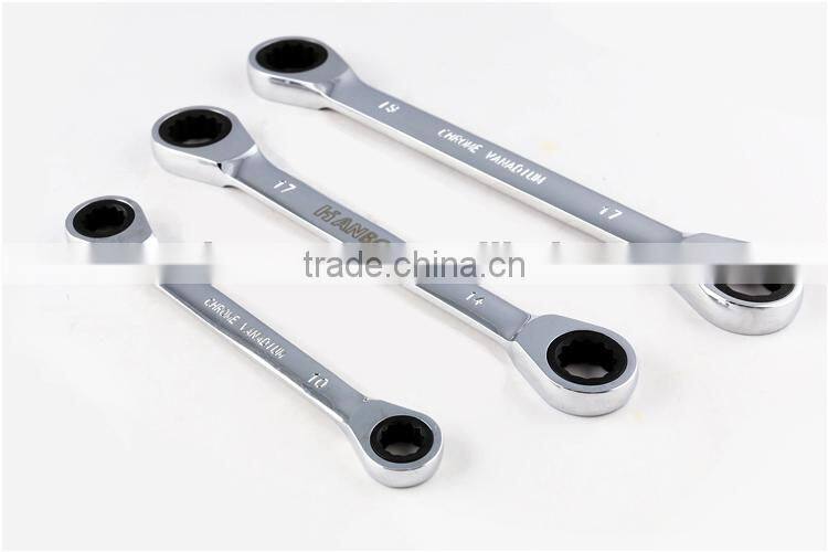 Metric Mirror Surface Double Ratchet Combination Spanner