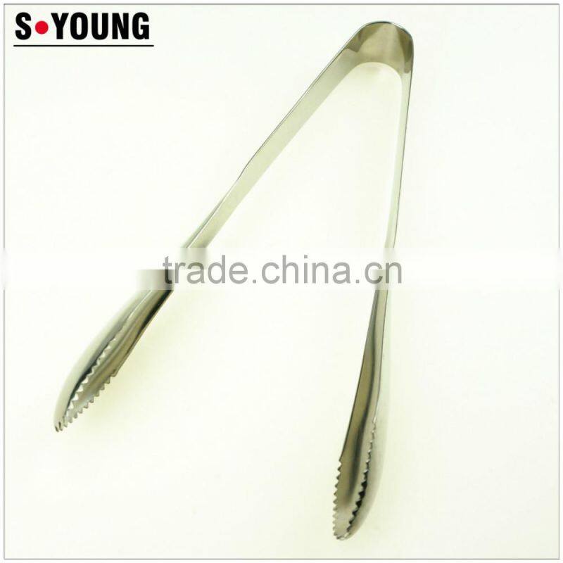 39039 Stainless Steel Kitchen Tongs BBQ Grill Food salad Tongs Ice Tongs