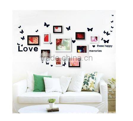 Butterfly love photo wall can remove three generations of wall stickers, kids room decoration 3d wall stickers