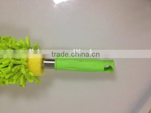Column shape chenille long handle microfiber duster for car and house cleaning