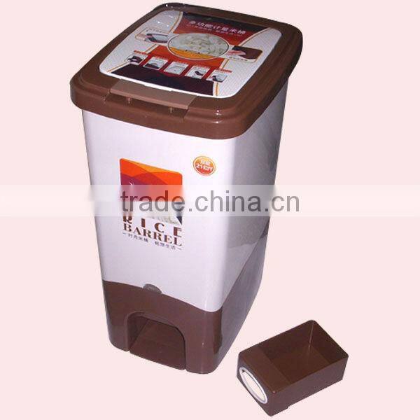 Large Capacity Plastic Rice Measuring Storage Box Container