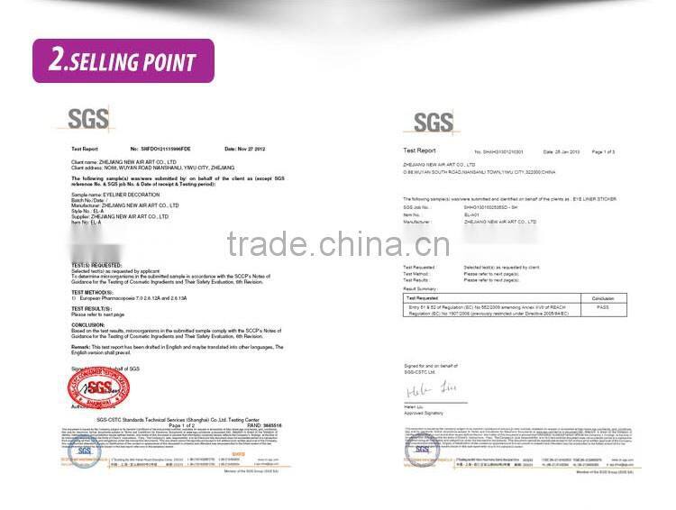 Joyme 2016 new product hot selling eye tattoo sticker eyeliner tattoo sticker