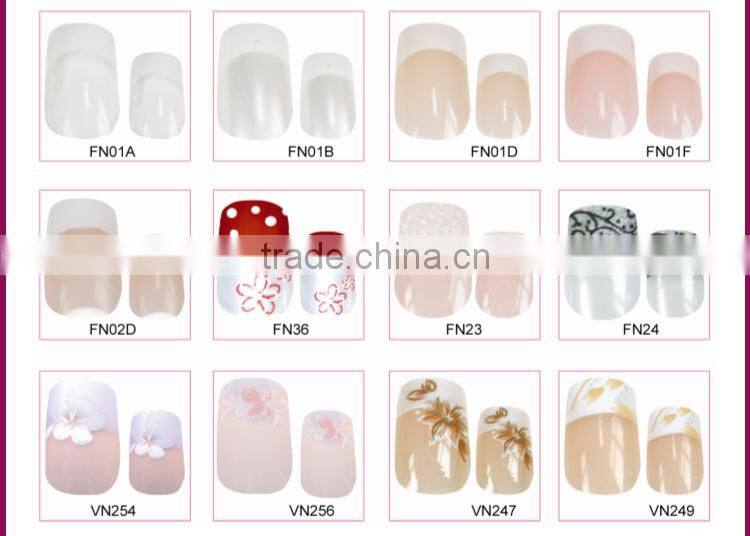 Designed French Fake Nails