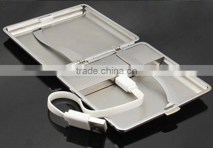 Multicolor metal cigar tin box with electronic lighter