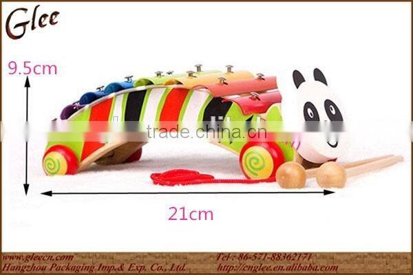 Lovely animal music toy wood xylophone for kids