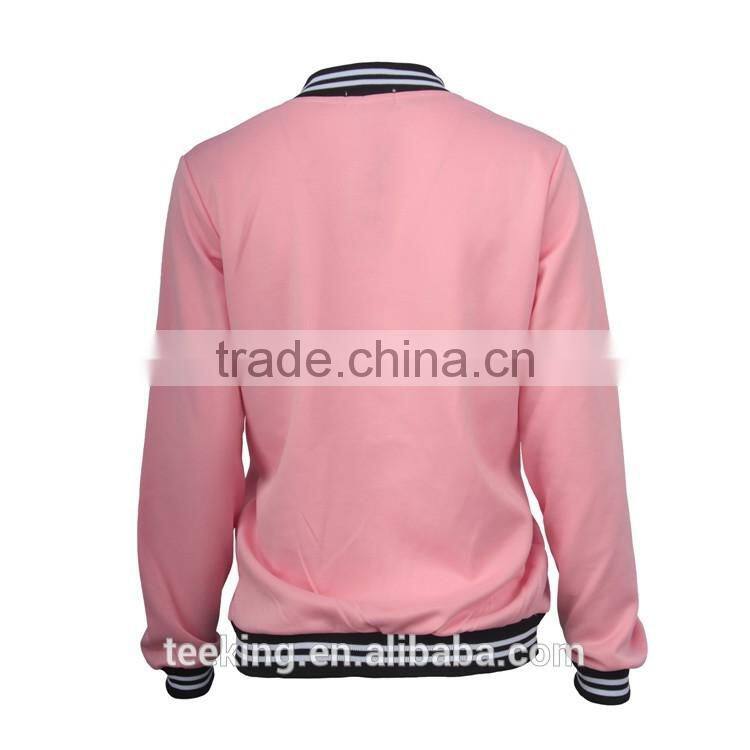 Ladies College Jacket Ladies Embroidery Baseball Jacket