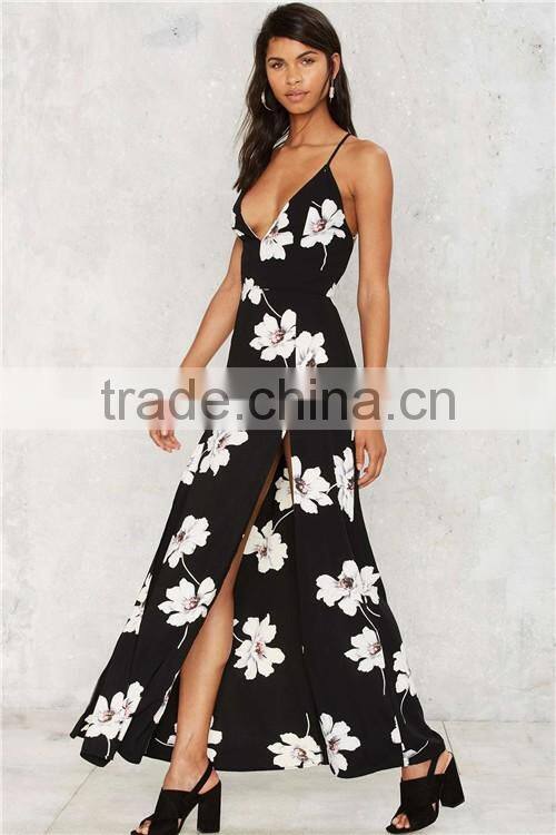 2017 Fashion style new design maxi long dress for girls sexy dress