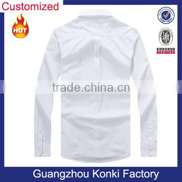 Poplin cotton white shirt collar designs for men