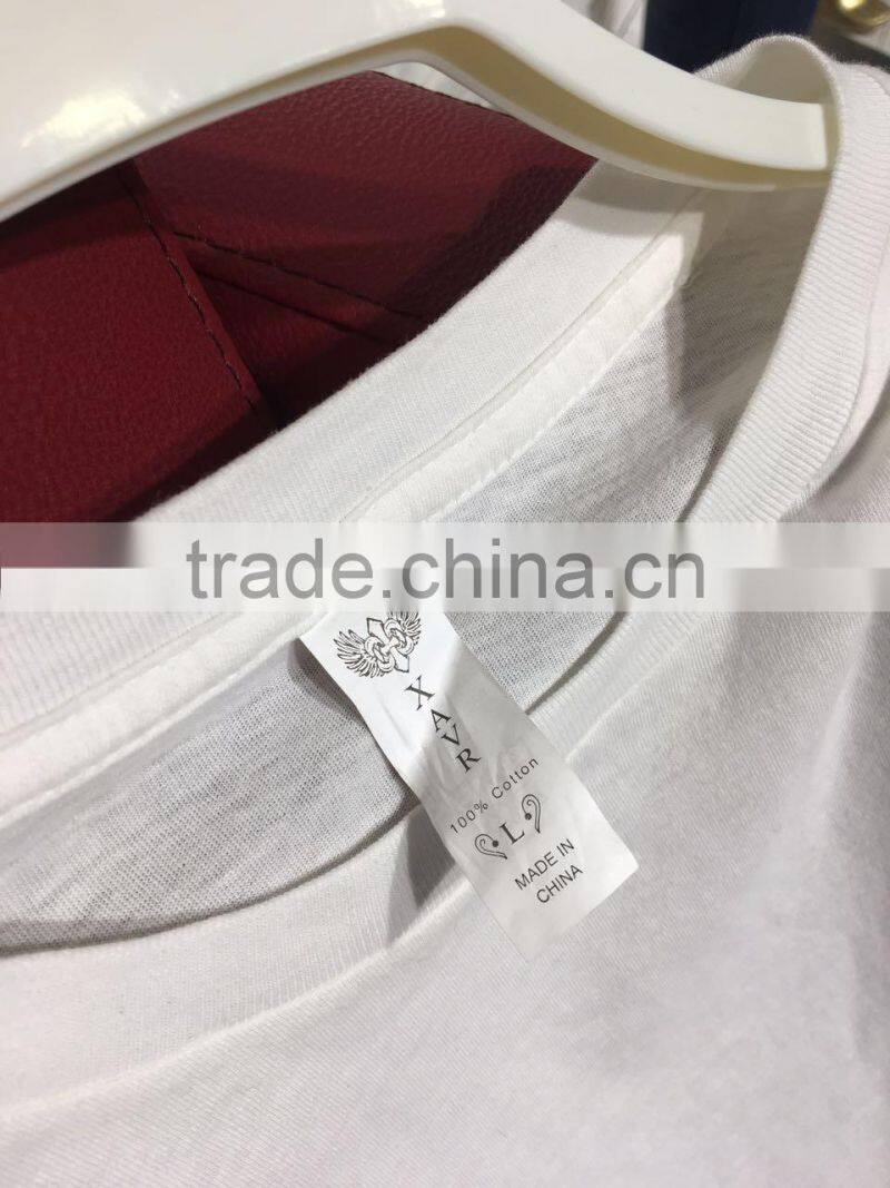 GZY with customized logo white t shirt wholesale for men low price