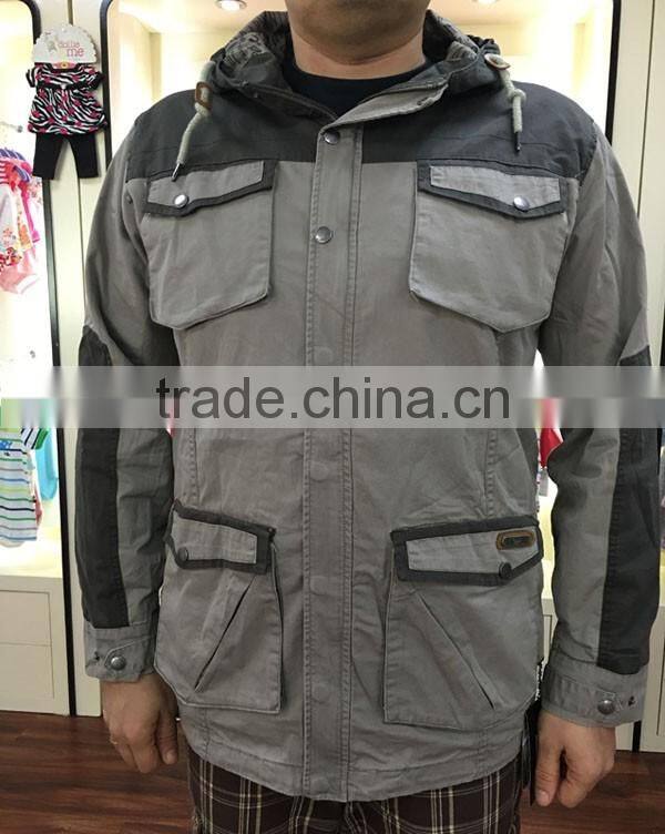 factory 100% cotton contrast color jacket stock