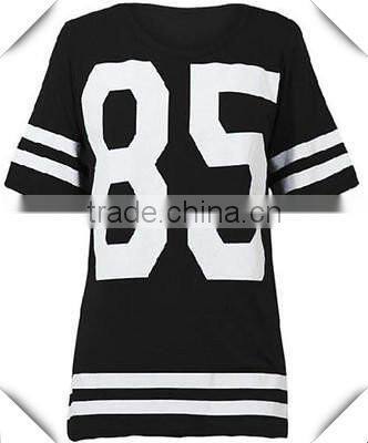Womens Oversized Baggy Baseball Jerseys Custom Printed White & Black Jerseys T Shirt Wholesale
