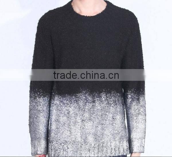 men's fashion pullover gold and silver foil print sweater clothing