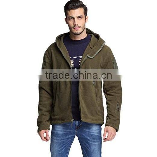 full zipper custom brand logo micro polar fleece hoodie