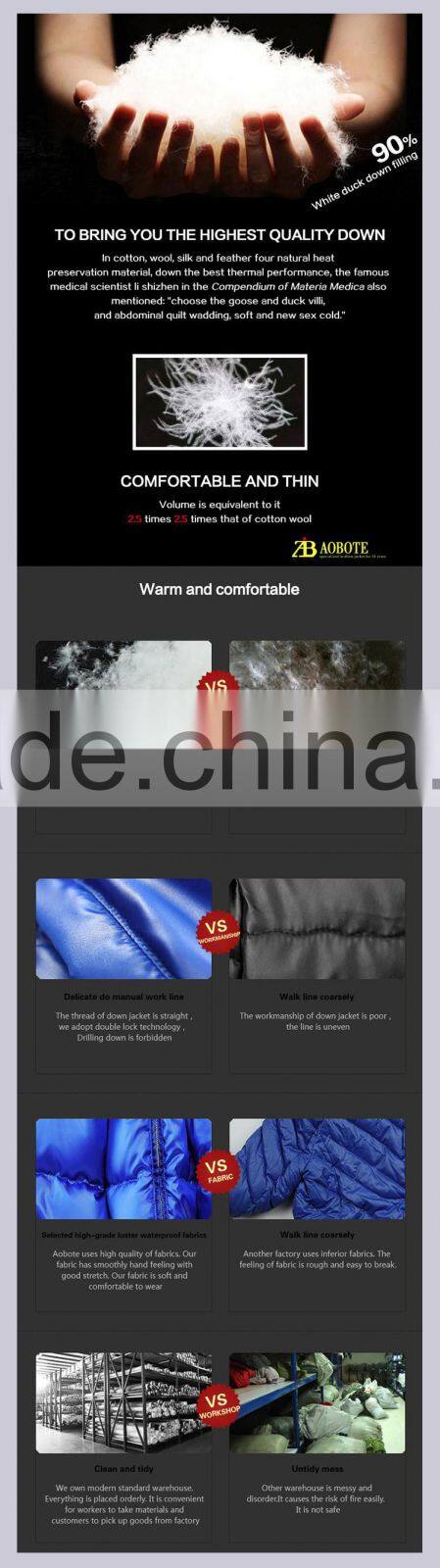 2017 Hot Sale Man Outdoor Duck Down Jacket For Winter