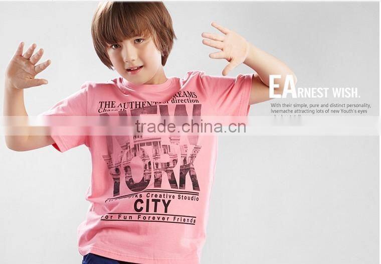 2017 fashion style 100% cotton short sleeve children T-shirt summer casual shirt for little boys