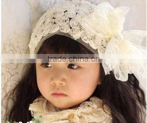 Exaggerated huge bowknot hair accessories Headband Roses Eugenia Kim kids gowns' baubles wholesale