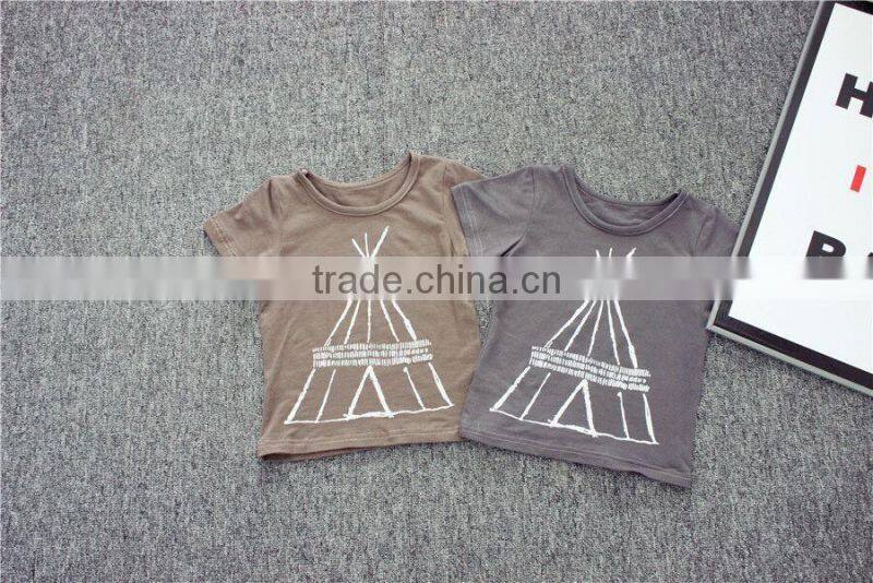 New arrival simple pattern print wholesale T-shirts for children,baby clothing