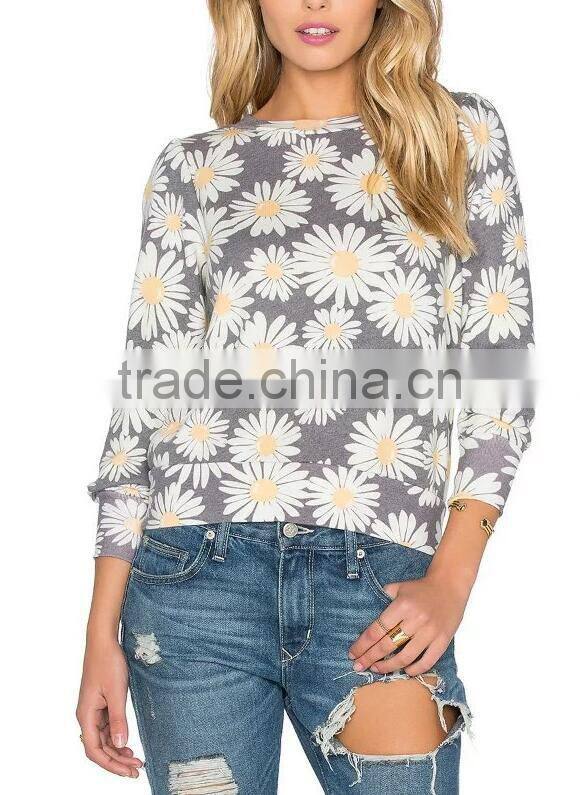 Runwaylover EY2353B New Design 2017 Ladies Fashion Printed Hoodies