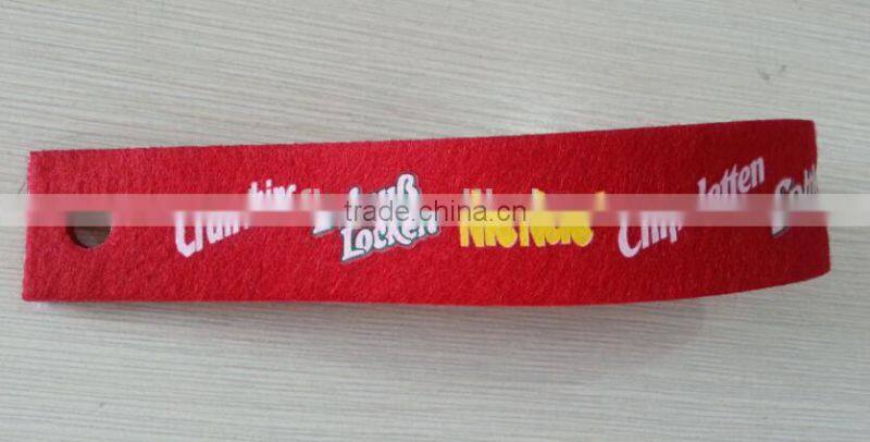 custom felt key ring