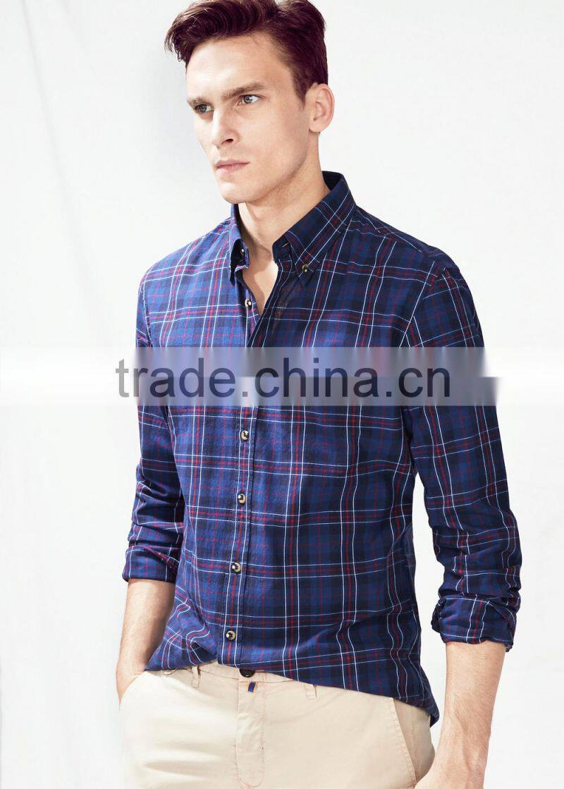 Latest slim-fit plaid shirt designs for men
