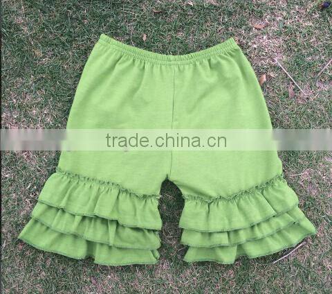 Hot sale toddler girls ruffle shorts baby girl children knit ruffle shorts