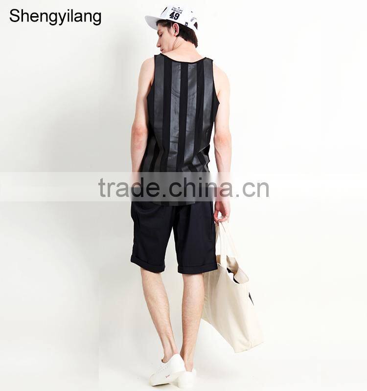Wholesale high quality fashion printing cotton gym tank top china manufacturer