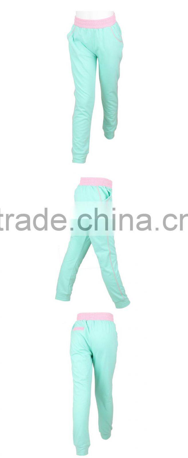 BEROY wholesale girl cotton sportswear pants, kids long pants for running