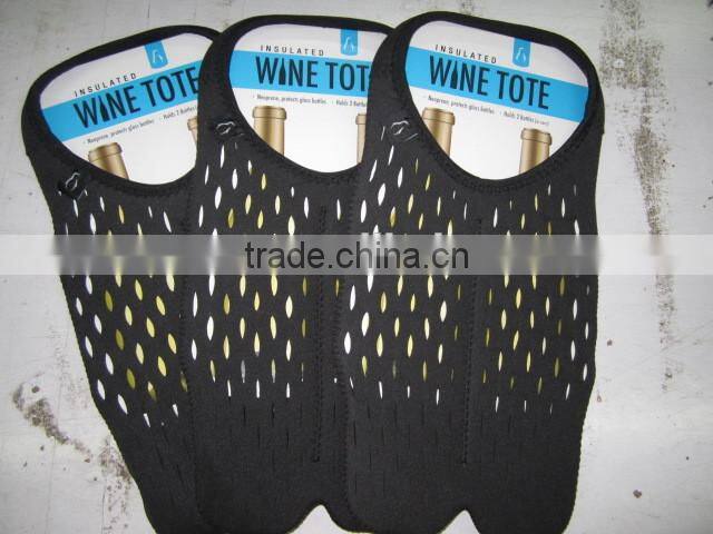 GR-B0135 custom unique design neoprene wine bottle sleeve