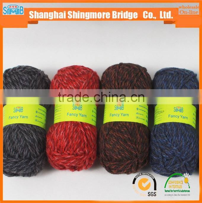 China supplier wholesale wool acrylic blended fancy yarn for knitting sacrf with cheap price