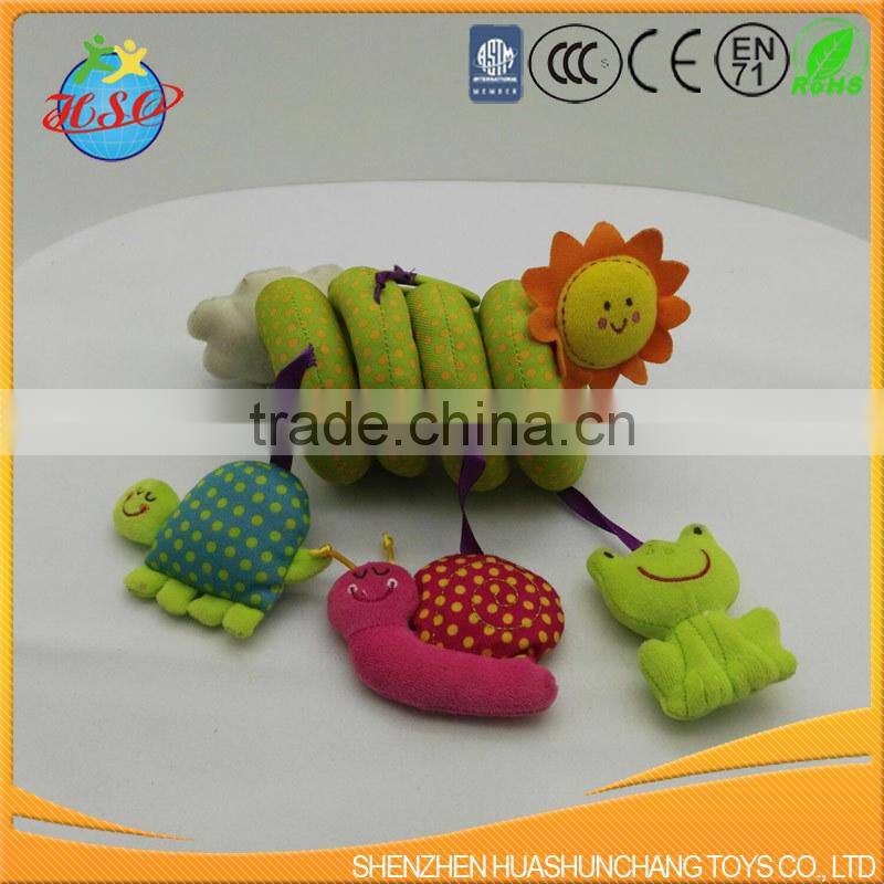Baby bed crib hanging plush activity spiral toy