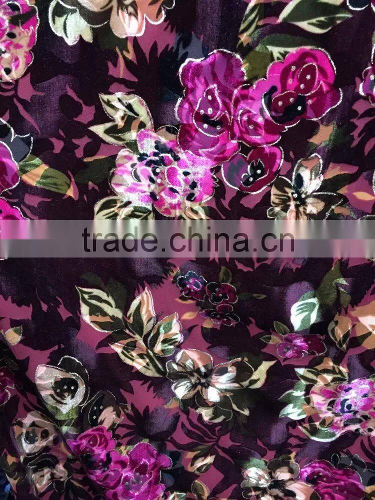 knit burnout velvet for garments