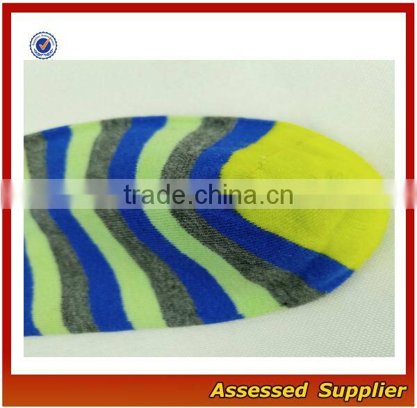 Cool Blue Stripes Custom Colorful Combed Cotton Dress Business Socks