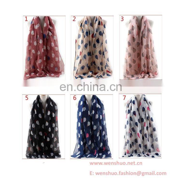 Euramerican Hedgehog Printed Sun-resistant Women Voile Scarf Wholesale