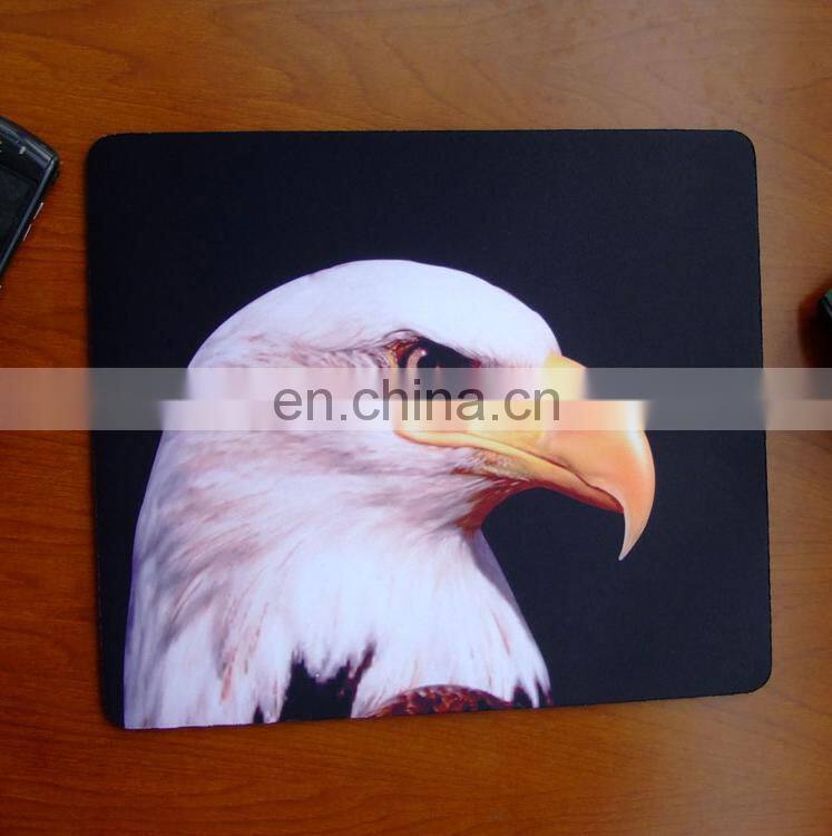 2016 hot sale promotional printing durable wholesale rubber fabric mousepad