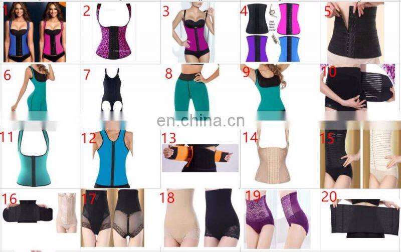 Factory price control tummy zipper waist training corsets weight loss