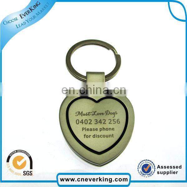 Promotional OEM christmas gift printed metal keychain