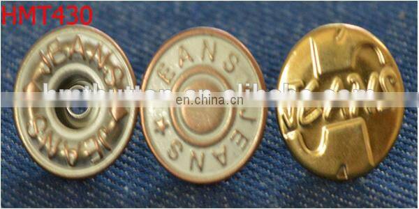 fashion stainless steel jeans button