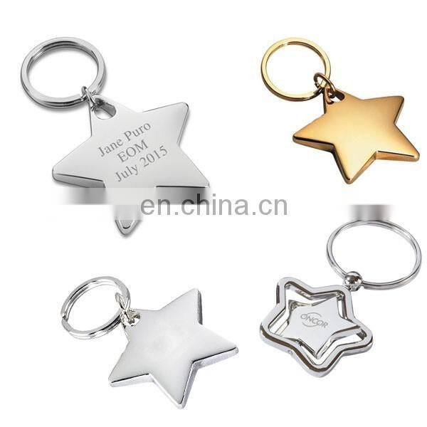 High quality Gold Plated Star Keychain